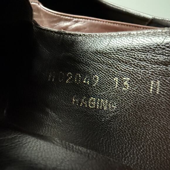 Bruno Magli Raging Loafer Mens 13 M Brown Leather Slip On Classic Shoe Italy main image 4